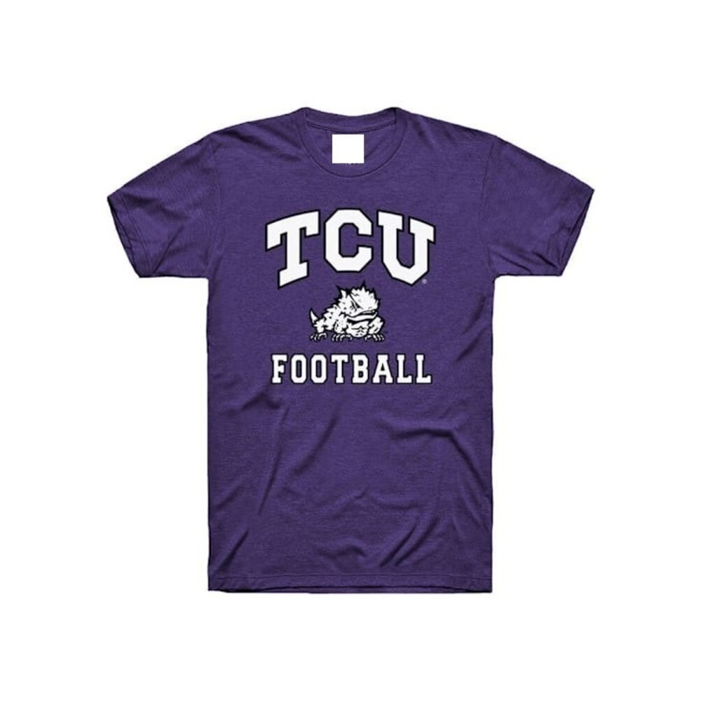 TCU Horned Frogs Purple Football Helmet Short Sleeve T Shirt